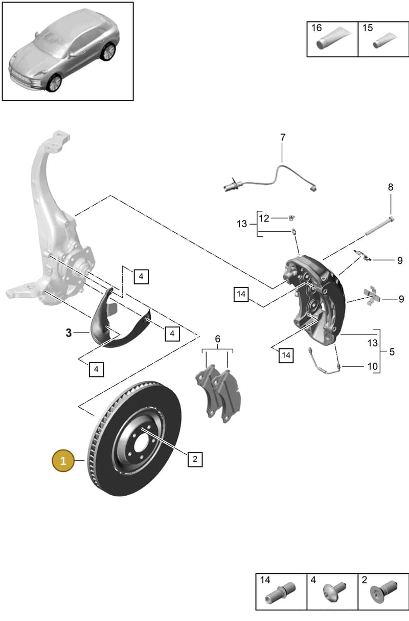 95B615301AA — Porsche Macan (2018-2022) diagram p52602000, position 1