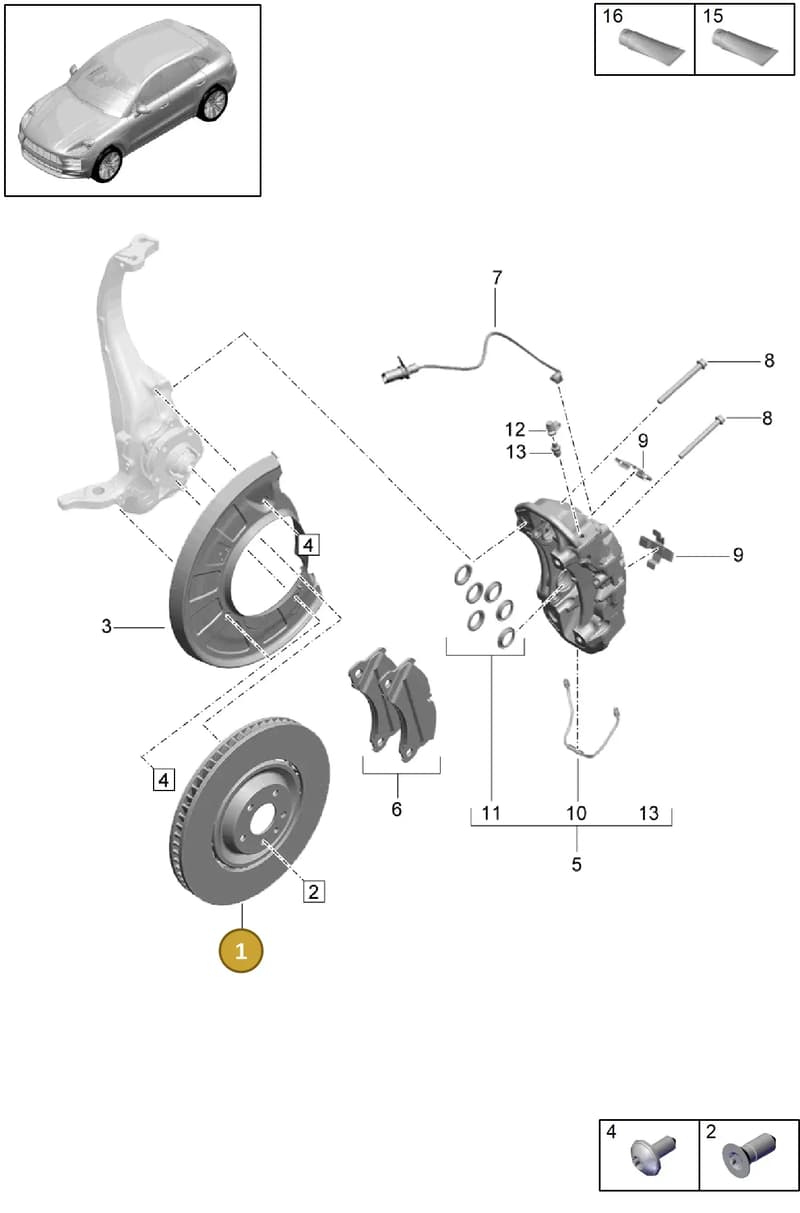 95B615301AA — Porsche Macan (2018-2022) diagram p52602010, position 1