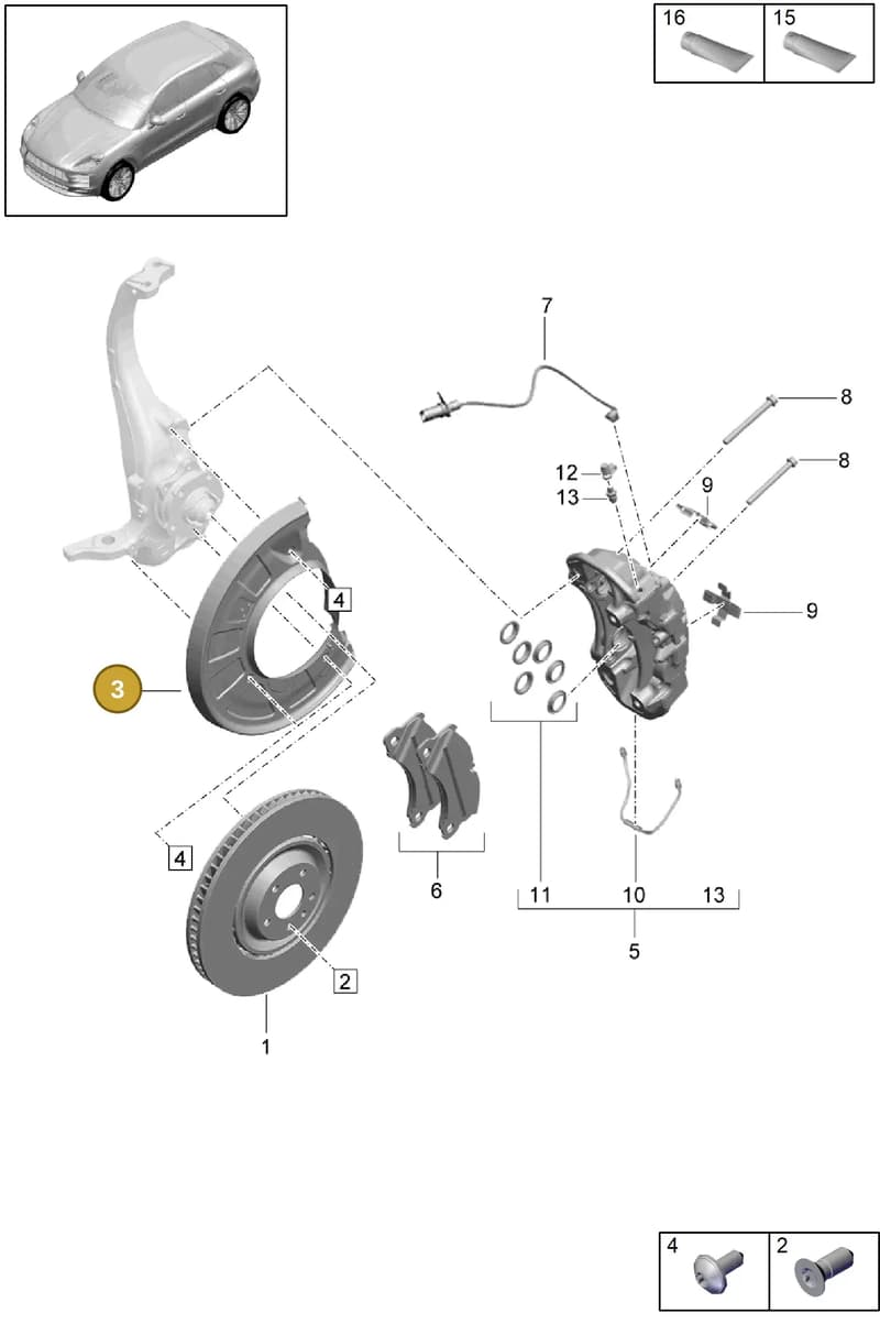 95B615312G — Porsche Macan (2018-2022) diagram p52602010, position 3