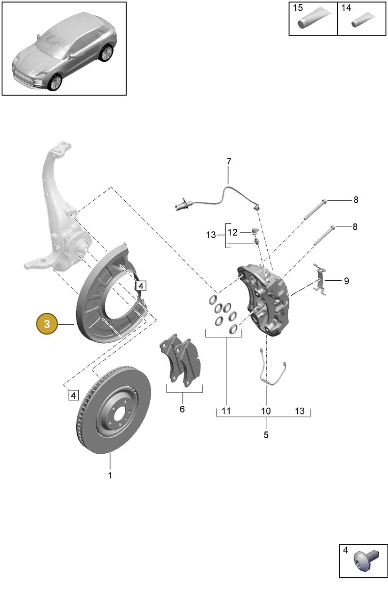 95B615312G — Porsche Macan (2018-2022) diagram p52602200, position 3