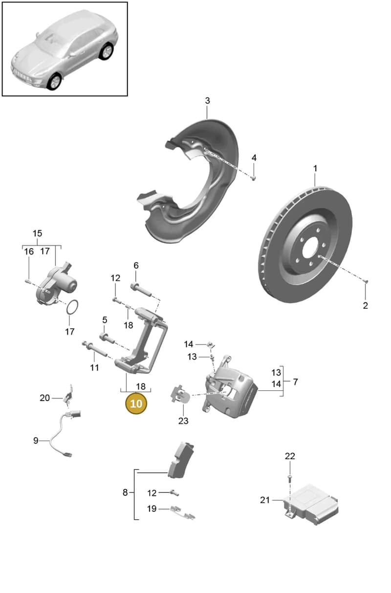 95B615425D — Porsche Macan (2013-2018) diagram p44603000, position 10