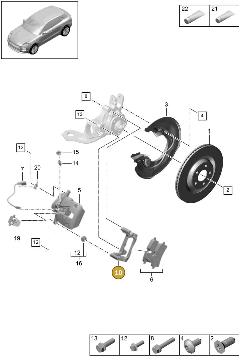 95B615426G — Porsche Macan (2018-2022) diagram p52000160, position 10
