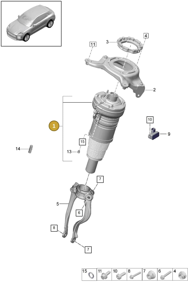 95B616039P — Porsche Macan (2018-2022) diagram p52402010, position 1