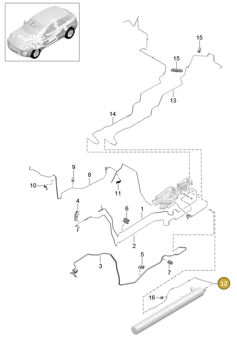 95B616706 — Porsche Macan (2013-2018) diagram p44606010, position 12