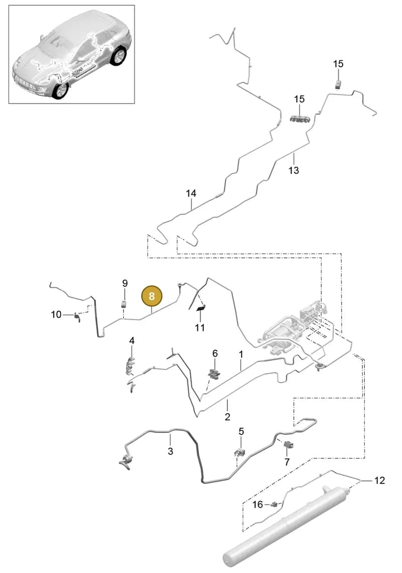 95B616762 — Porsche Macan (2013-2018) diagram p44606010, position 8