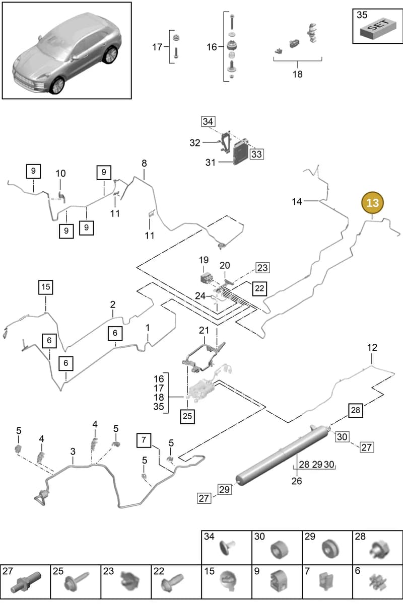 95B616763A — Porsche Macan (2018-2022) diagram p52502020, position 13