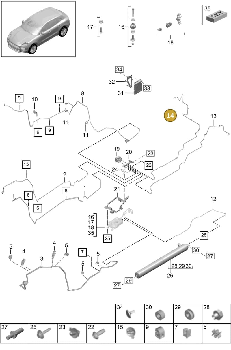 95B616764B — Porsche Macan (2018-2022) diagram p52502020, position 14