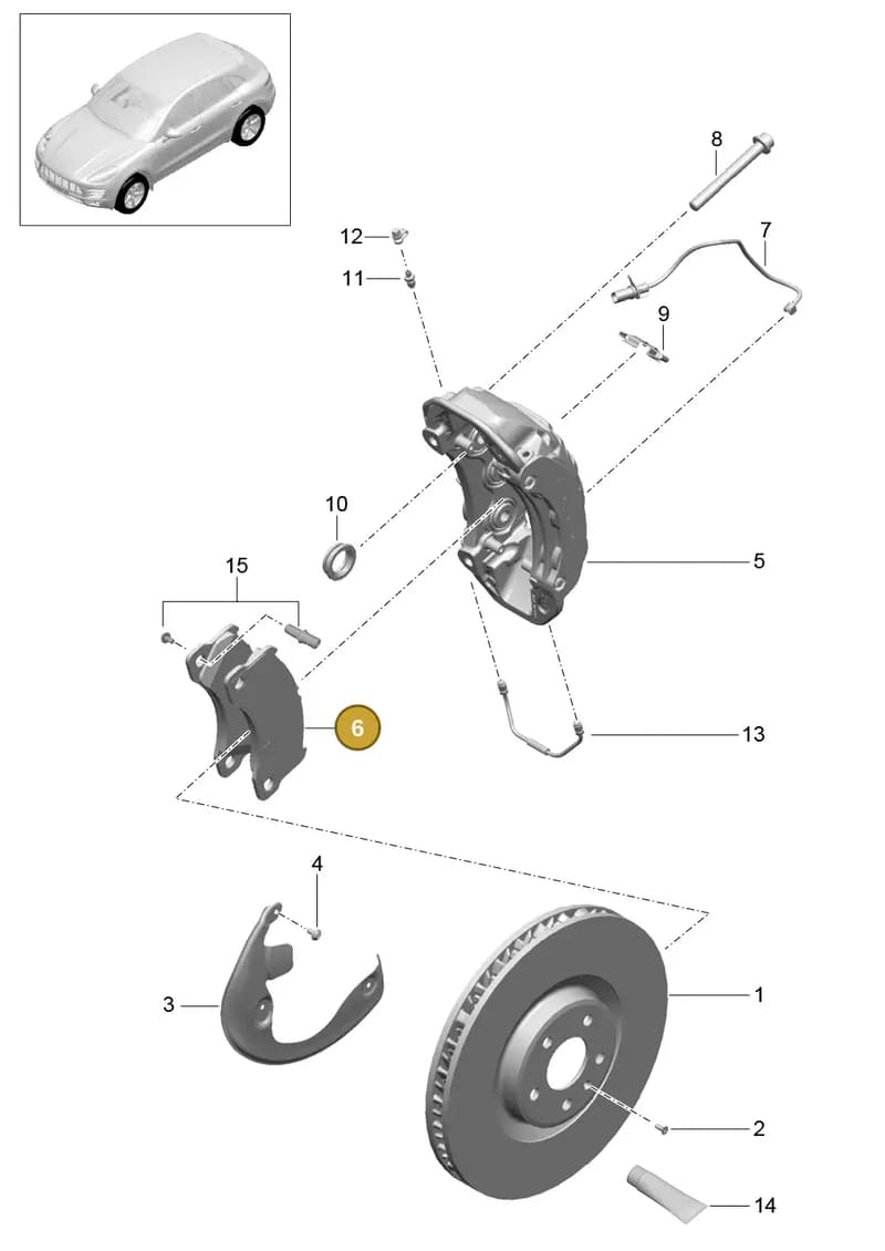 95B698151AL — Porsche Macan (2013-2018) diagram p44602000, position 6