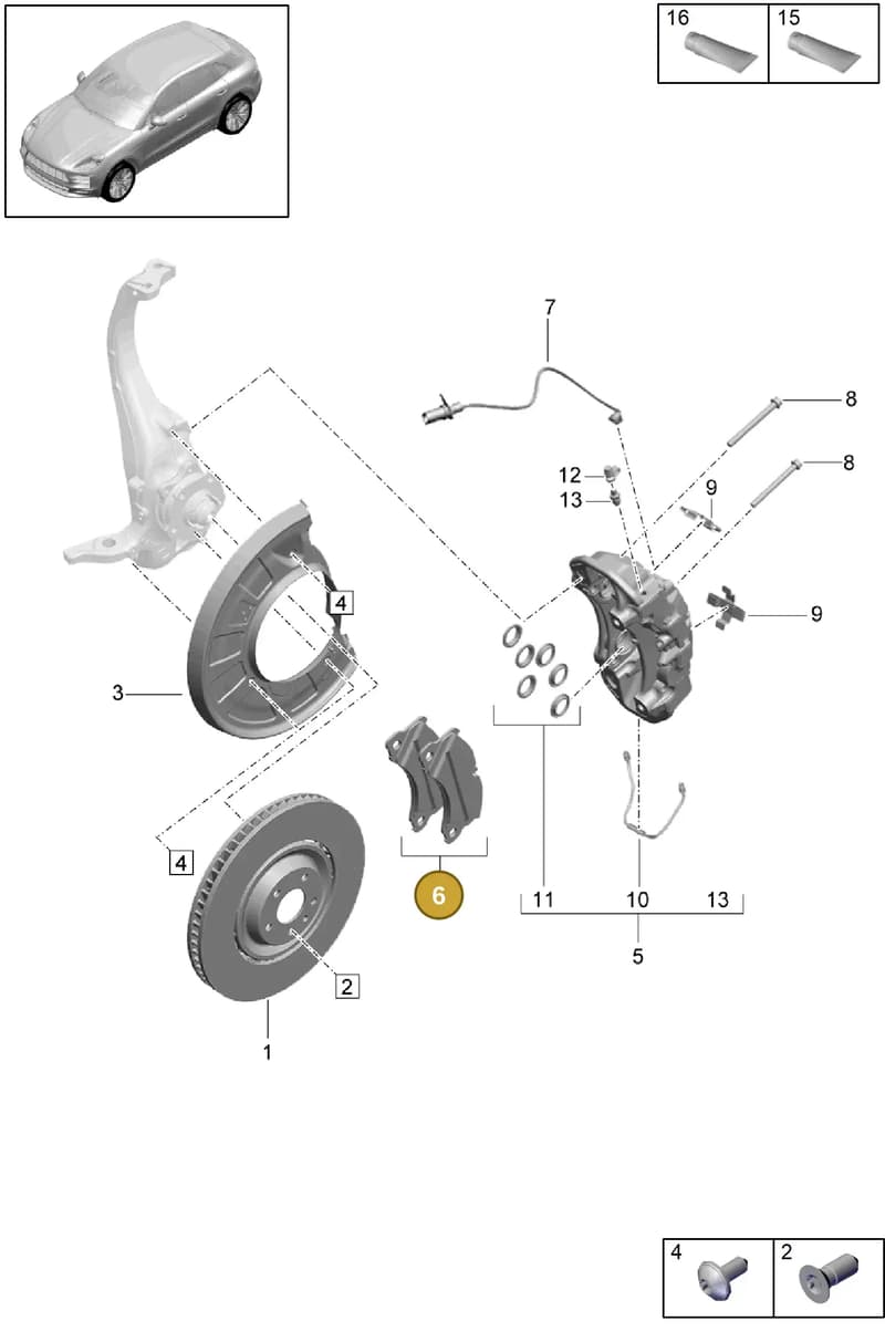 95B698151AL — Porsche Macan (2018-2022) diagram p52602010, position 6