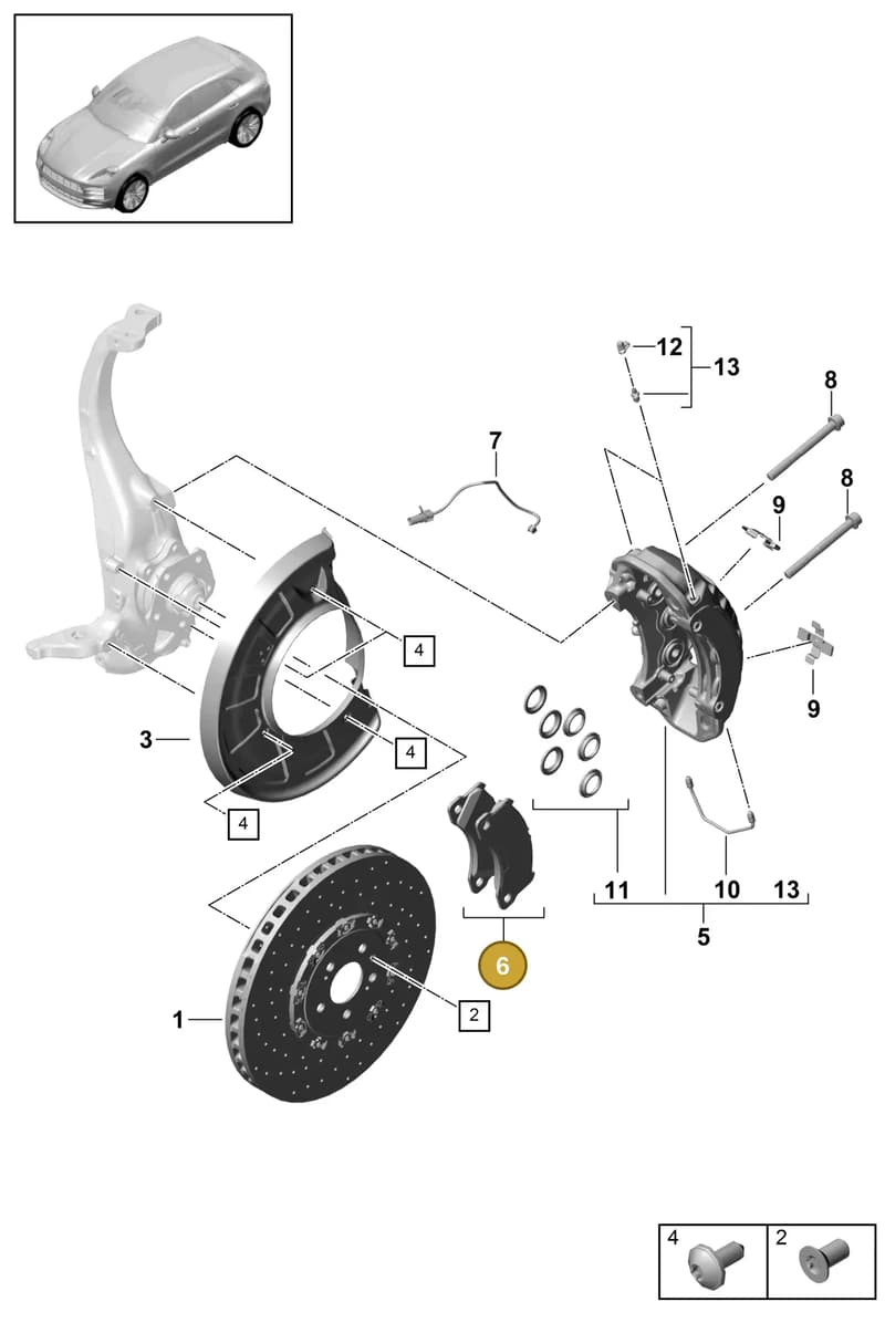 95B698151AL — Porsche Macan (2018-2022) diagram p52602020, position 6