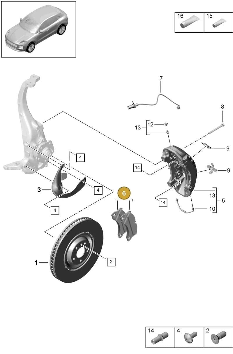 95B698151AR — Porsche Macan (2018-2022) diagram p52602000, position 6