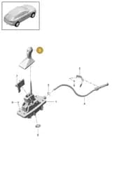 95B713139D2W0 Porsche Selector Lever (Black 2W0)