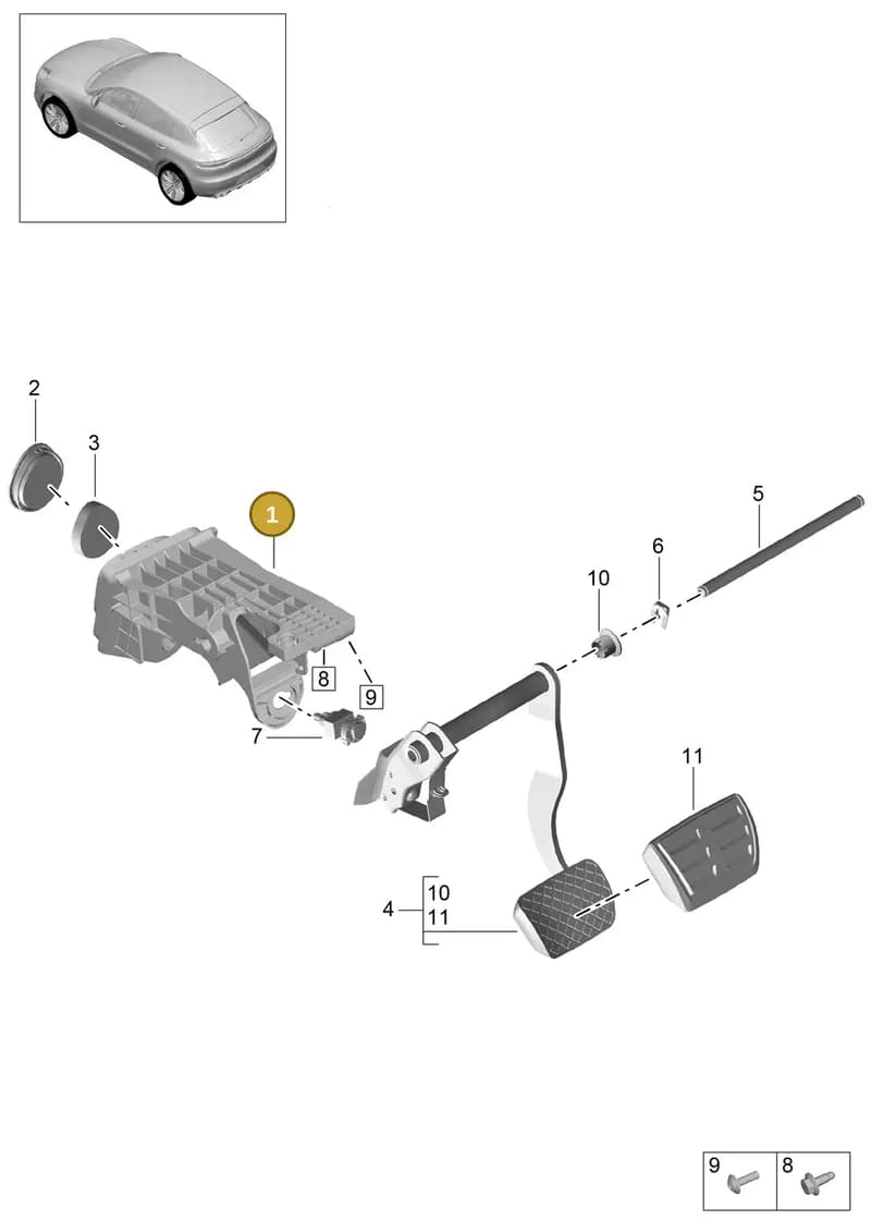95B723117D — Porsche Macan (2018-2022) diagram p52702000, position 1