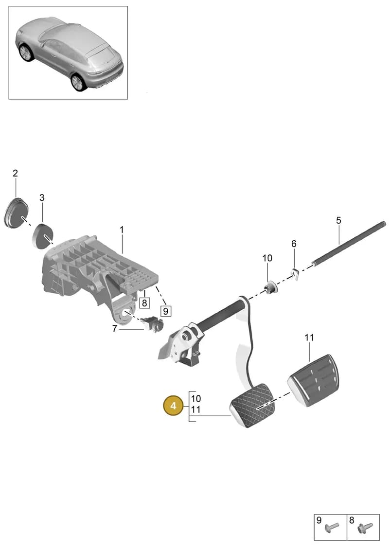 95B723141 — Porsche Macan (2018-2022) diagram p52702000, position 4