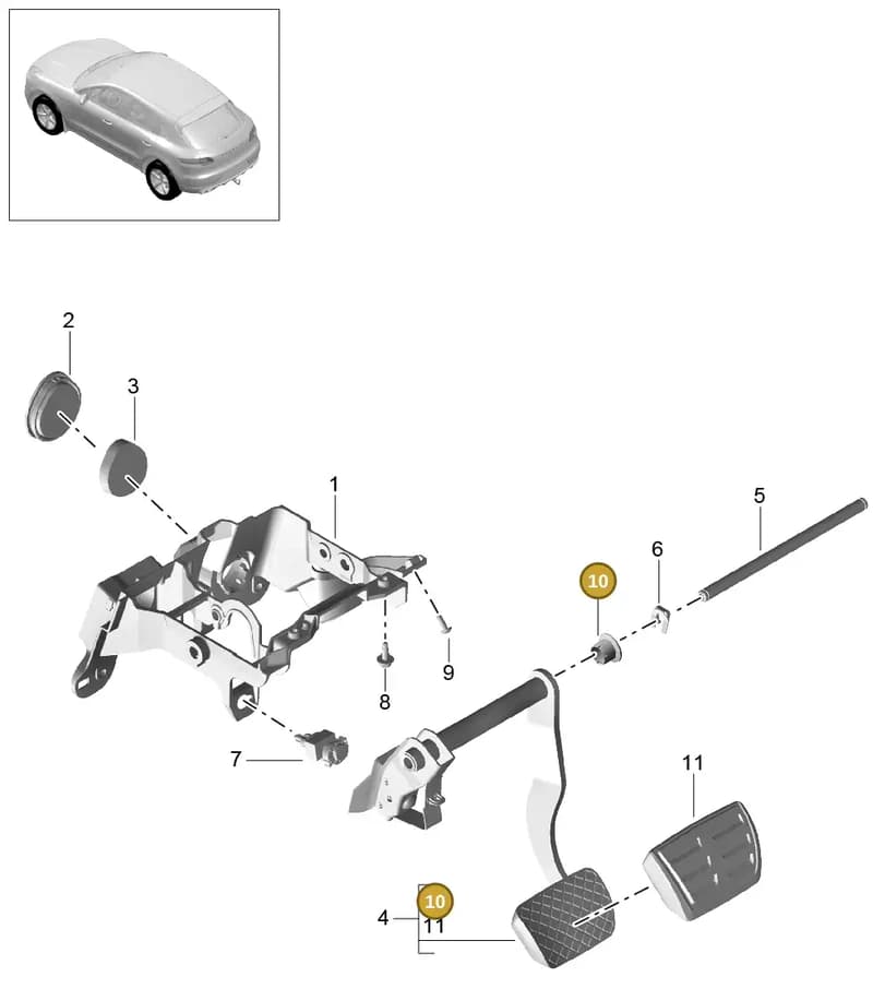 95B723820A — Porsche Macan (2013-2018) diagram p44702000, position 10