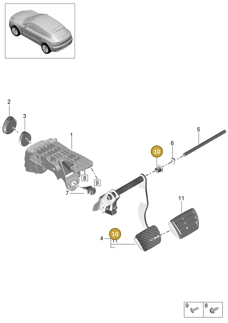 95B723820A — Porsche Macan (2018-2022) diagram p52702000, position 10