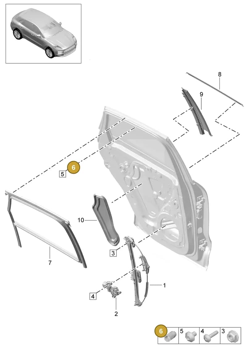 95B800375H — Porsche Macan (2018-2022) diagram p52000200, position 6