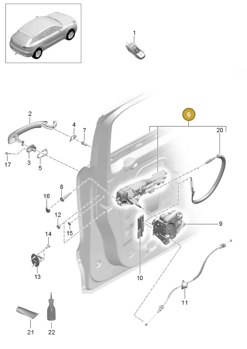 95B800375K — Porsche Macan (2013-2018) diagram p44804010, position 6