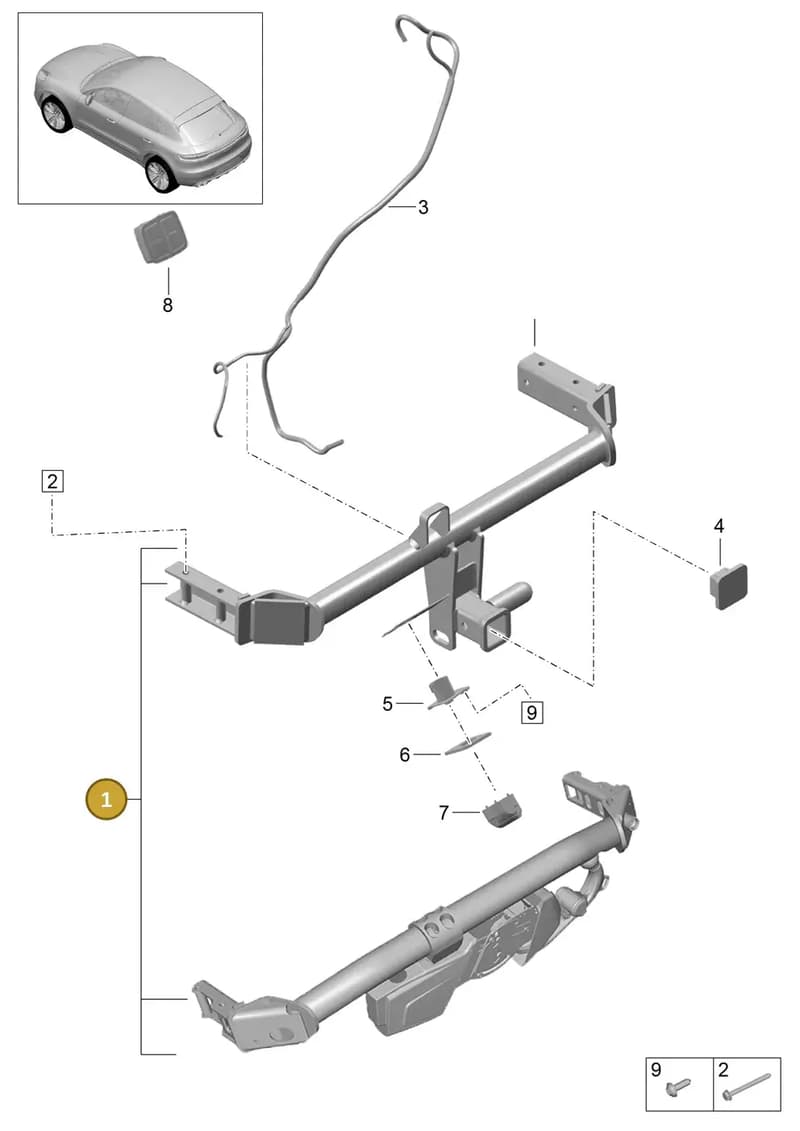 95B803881G — Porsche Macan (2018-2022) diagram p52002000, position 1