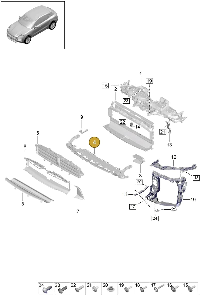 95B805241J — Porsche Macan (2018-2022) diagram p52802205, position 4