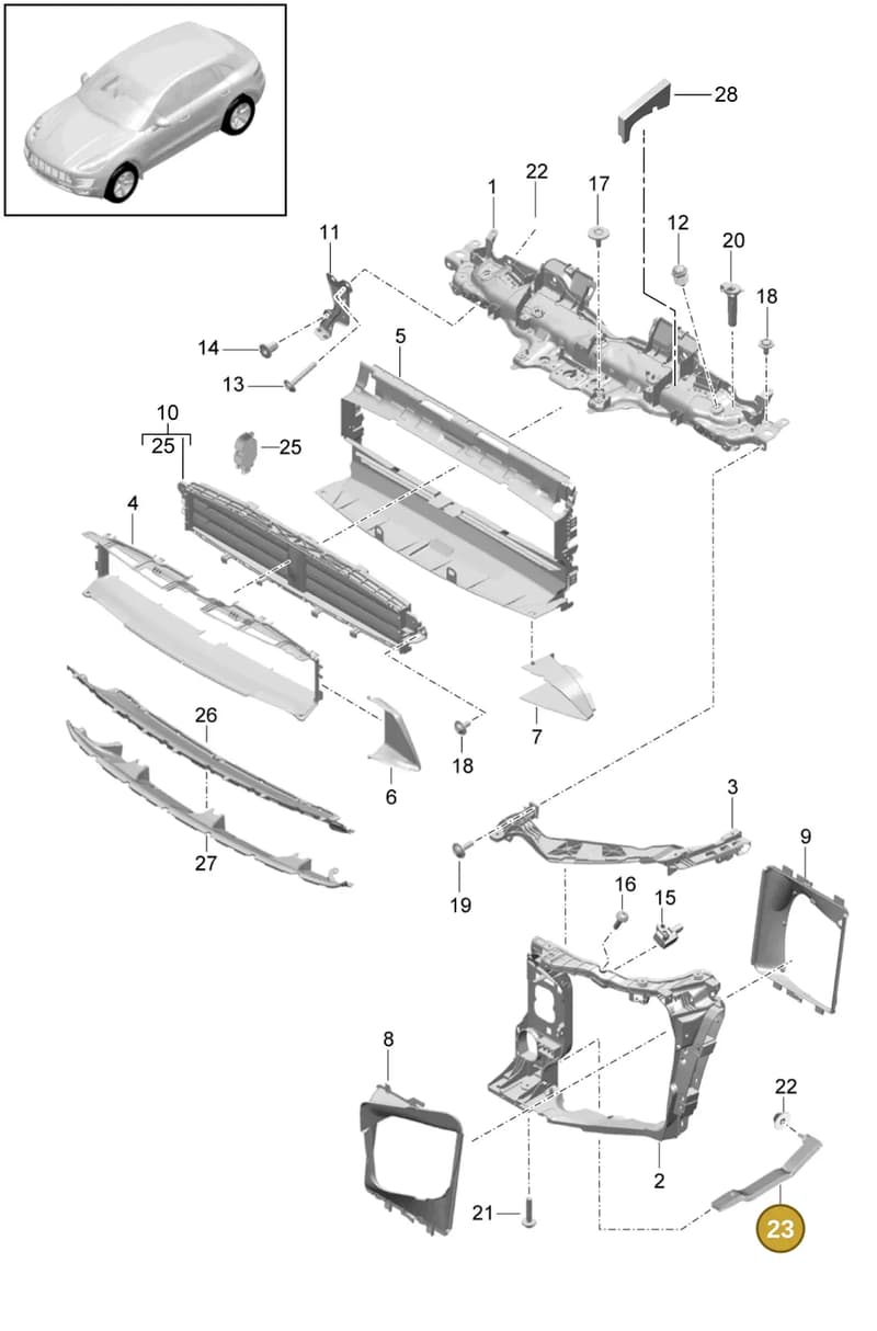 95B805528 — Porsche Macan (2013-2018) diagram p44802010, position 23