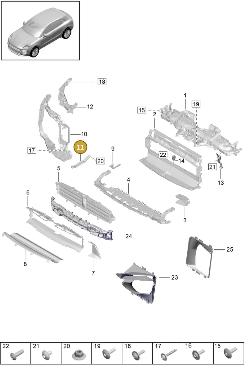 95B805528 — Porsche Macan (2018-2022) diagram p52802210, position 11