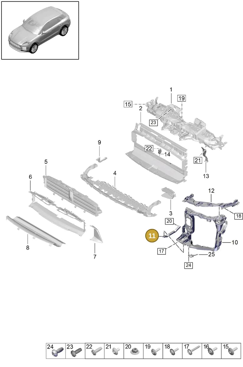 95B805528 — Porsche Macan (2018-2022) diagram p52802205, position 11