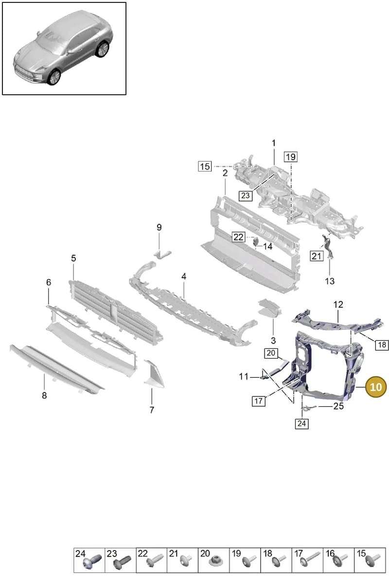 95B805594E — Porsche Macan (2018-2022) diagram p52802205, position 10