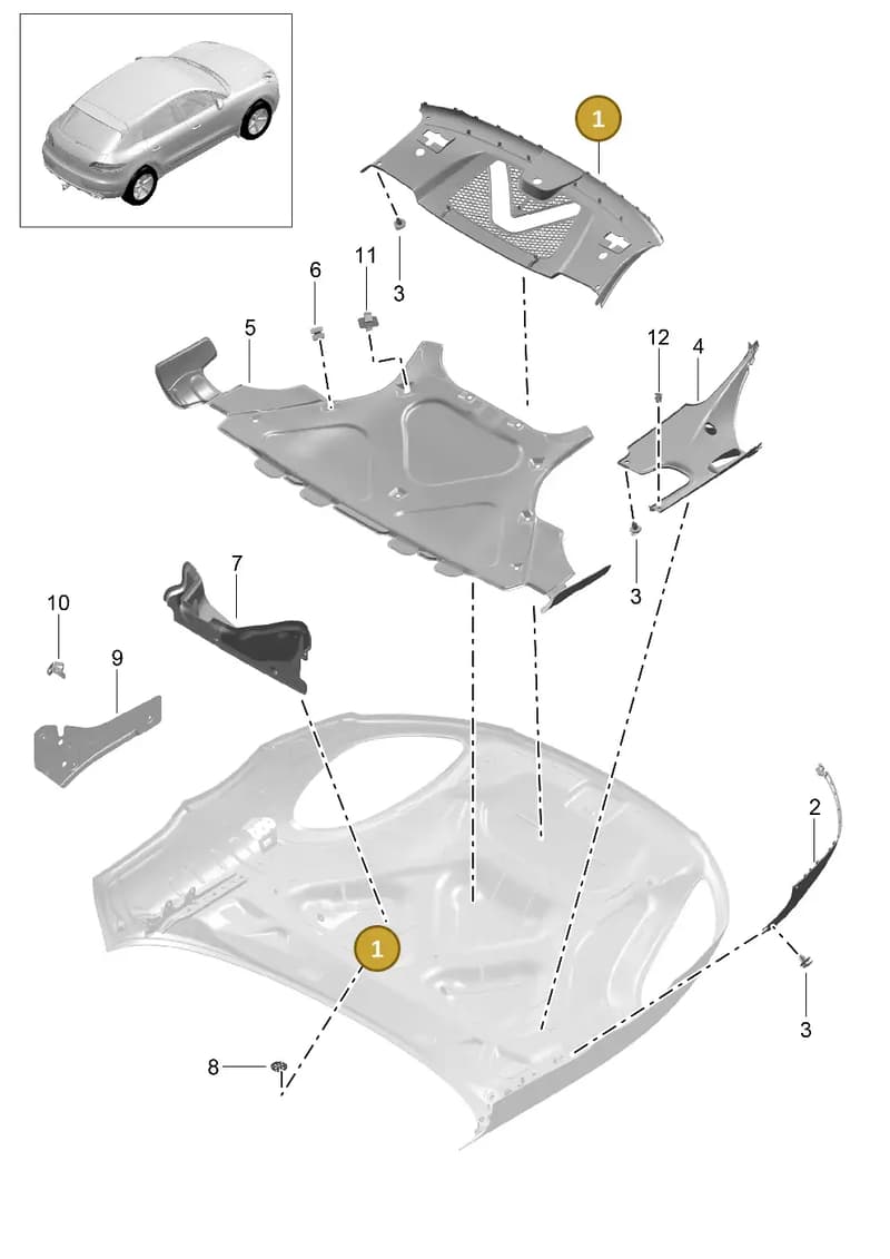 95B805806N1E0 — Porsche Macan (2013-2018) diagram p44807000, position 1