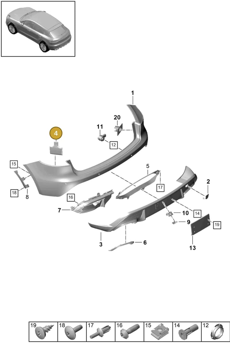 95B805885A — Porsche Macan (2018-2022) diagram p52802550, position 4