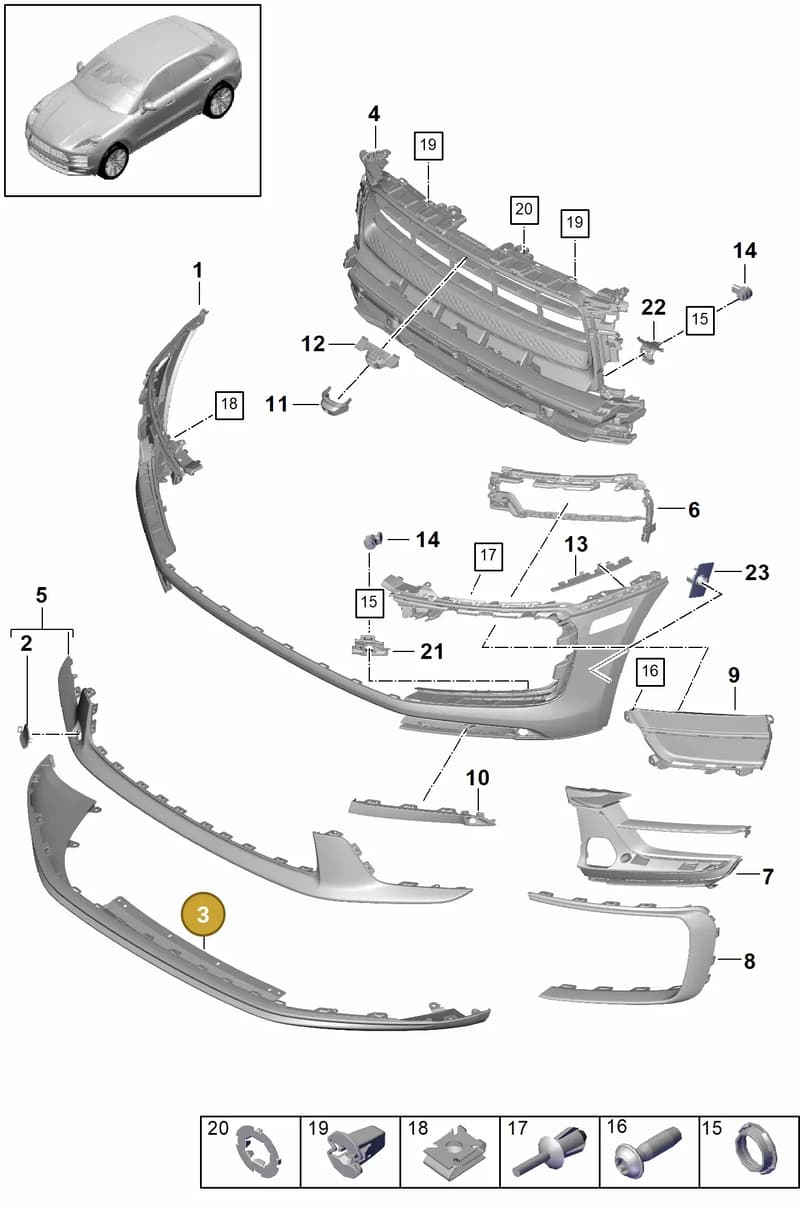 95B807061QOK1 — Porsche Macan (2018-2022) diagram p52802060, position 3