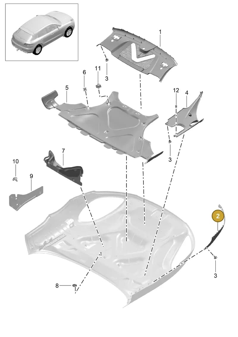 95B807174A1E0 — Porsche Macan (2013-2018) diagram p44807000, position 2