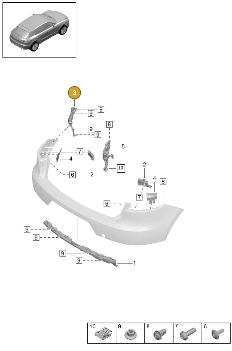95B807254H — Porsche Macan (2018-2022) diagram p52802710, position 3