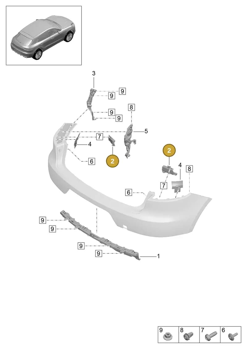 95B807276 — Porsche Macan (2018-2022) diagram p52802700, position 2