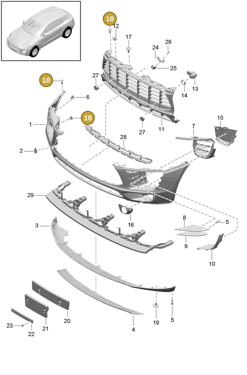 95B807287K1E0 — Porsche Macan (2013-2018) diagram p44802000, position 18