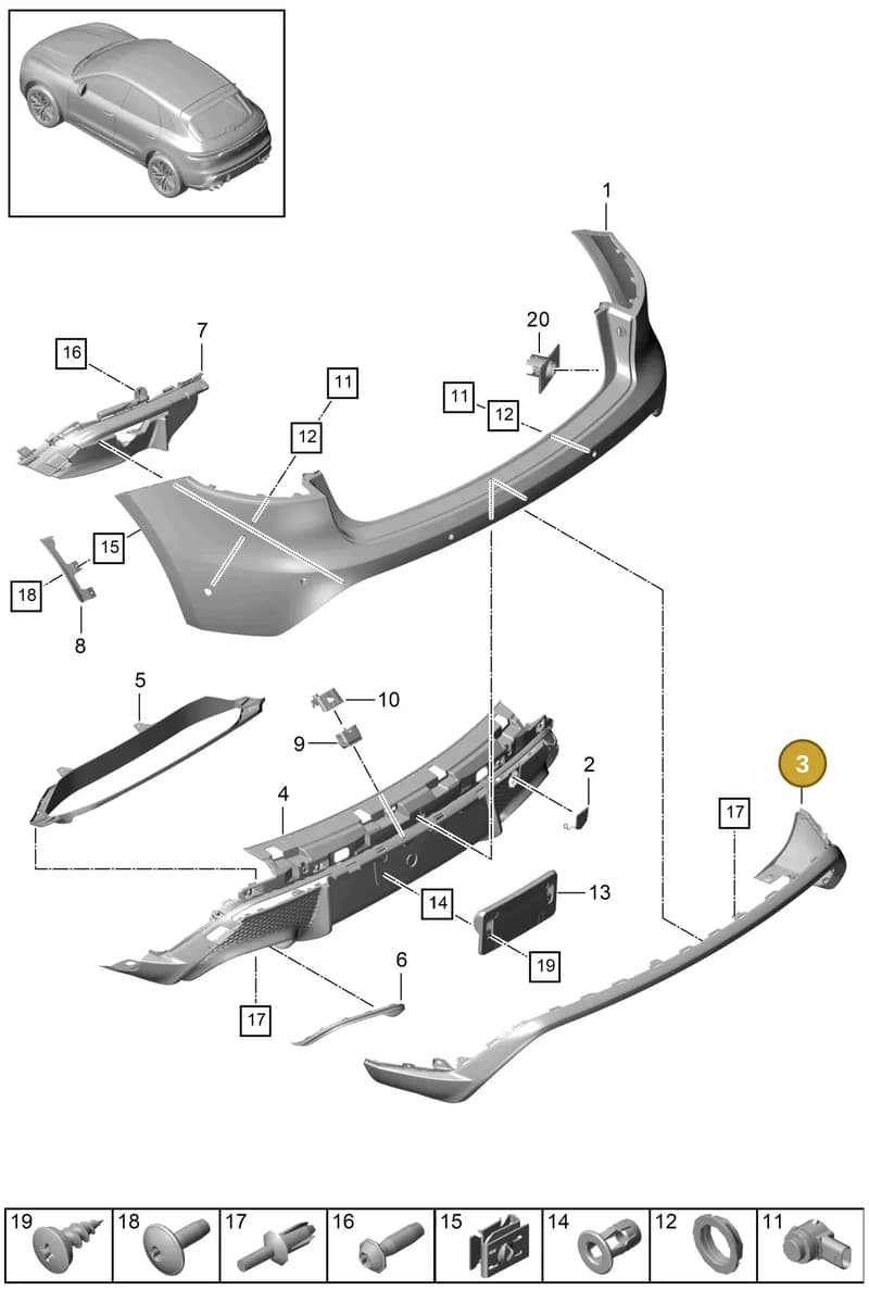 95B807580 — Porsche Macan (2018-2022) diagram p52802560, position 3
