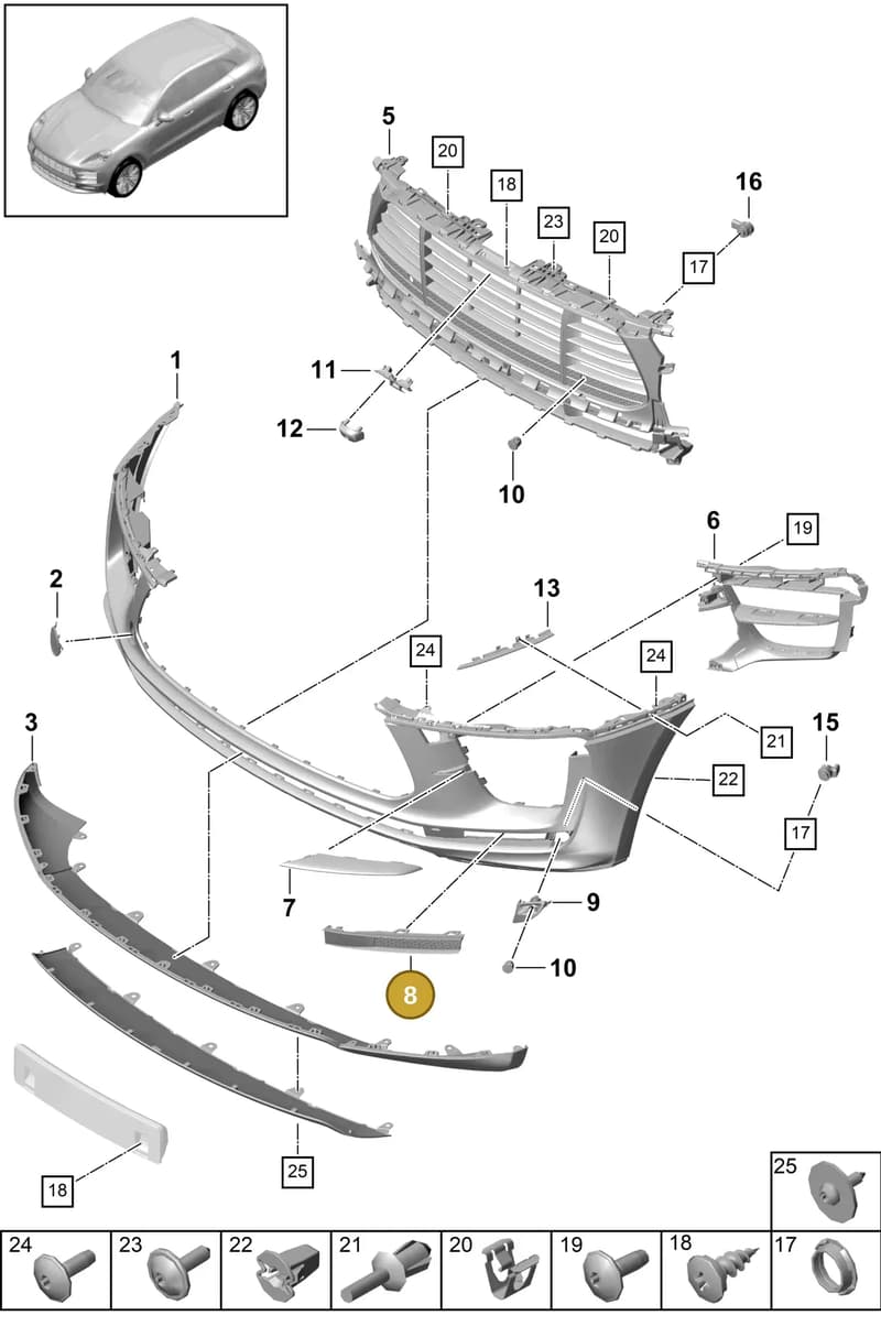 95B8076591E0 — Porsche Macan (2018-2022) diagram p52802030, position 8