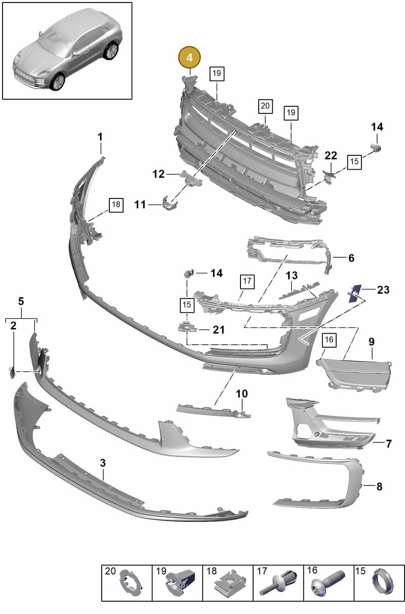 95B807683CFOK1 — Porsche Macan (2018-2022) diagram p52802060, position 4