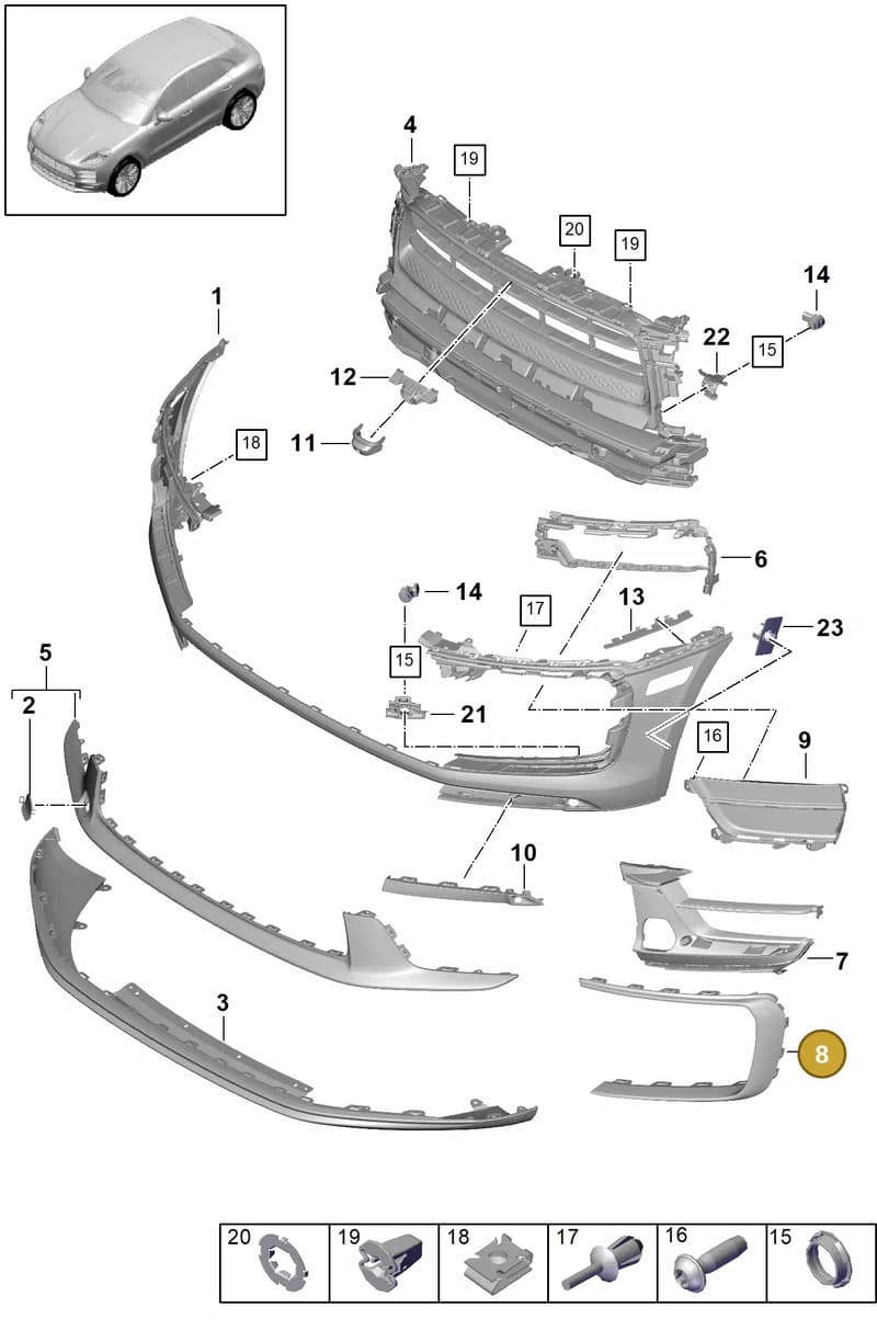 95B807819GOK1 — Porsche Macan (2018-2022) diagram p52802060, position 8