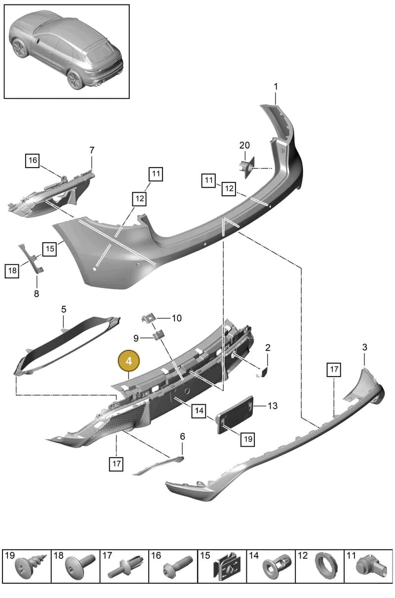 95B807834ACOK1 — Porsche Macan (2018-2022) diagram p52802560, position 4