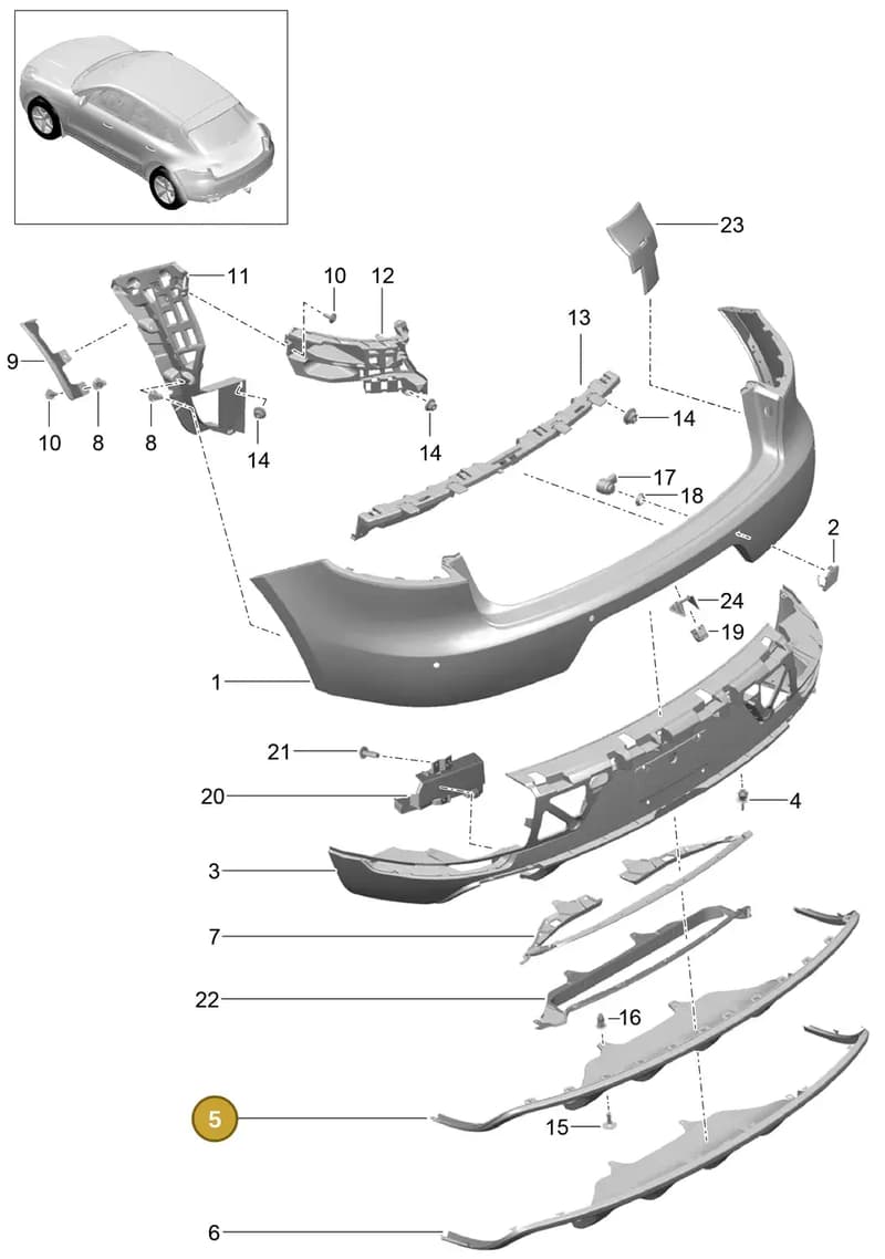 95B807834AWH — Porsche Macan (2013-2018) diagram p44802020, position 5