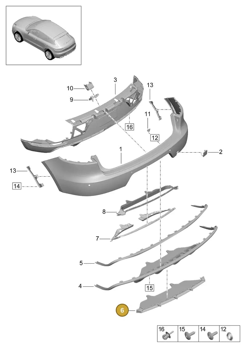 95B8078351E0 — Porsche Macan (2018-2022) diagram p52802510, position 6