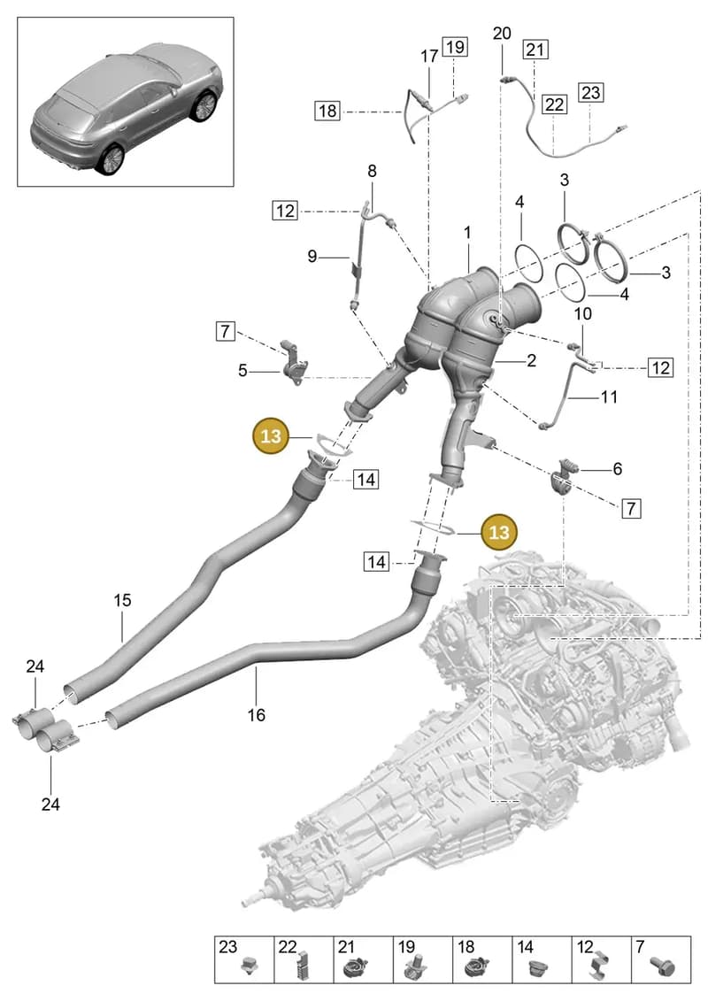 95B8078381E0 — Porsche Macan (2018-2022) diagram p52000130, position 13