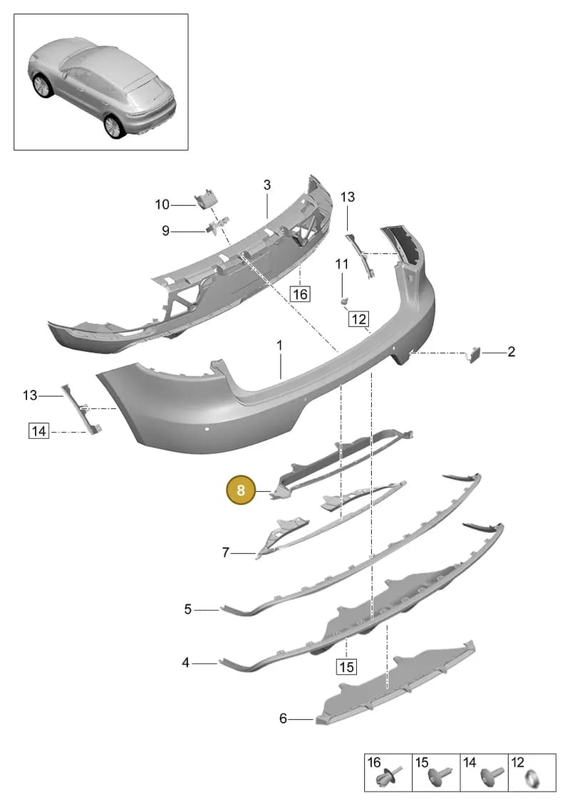 95B8079251E0 — Porsche Macan R4 TFSI (2018-) diagram p52802510, position 8