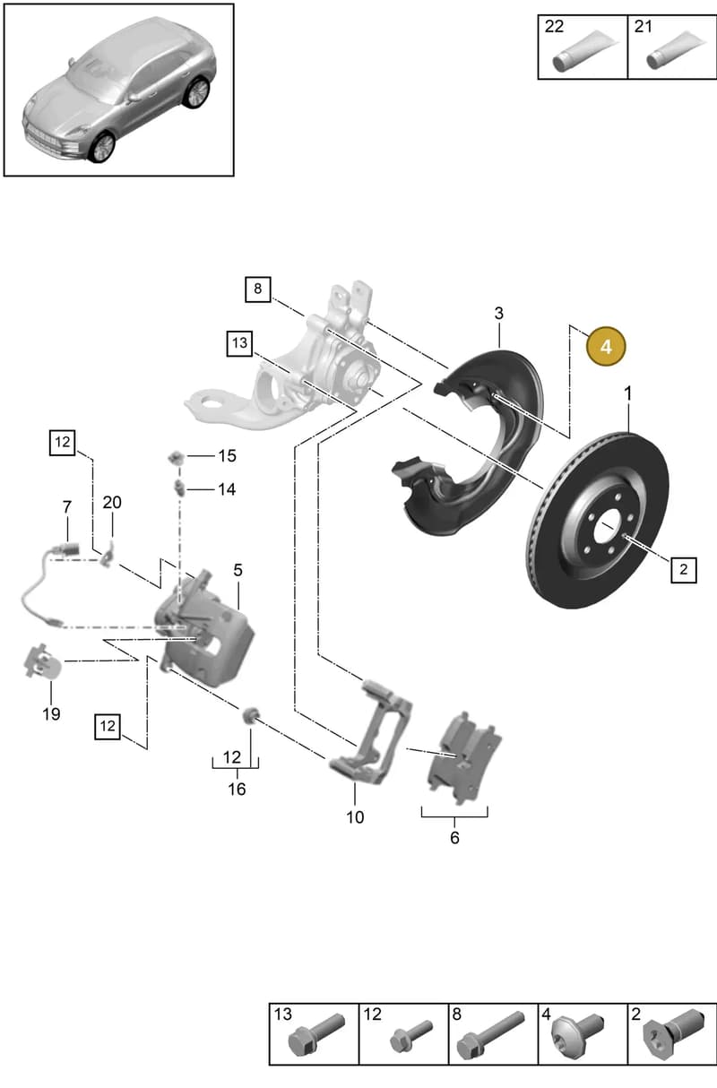95B809530AYGRV — Porsche Macan R4 TFSI (2018-) diagram p52000160, position 4