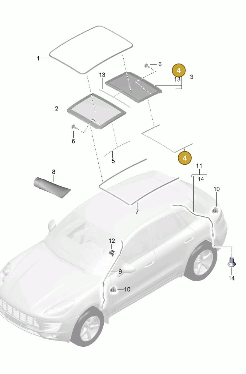 95B817294 — Porsche Macan (2013-2018) diagram p44811000, position 4