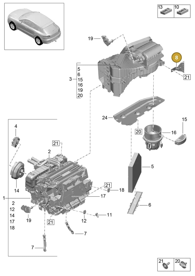 95B817432D — Porsche Macan (2013-2018) diagram p44813050, position 8