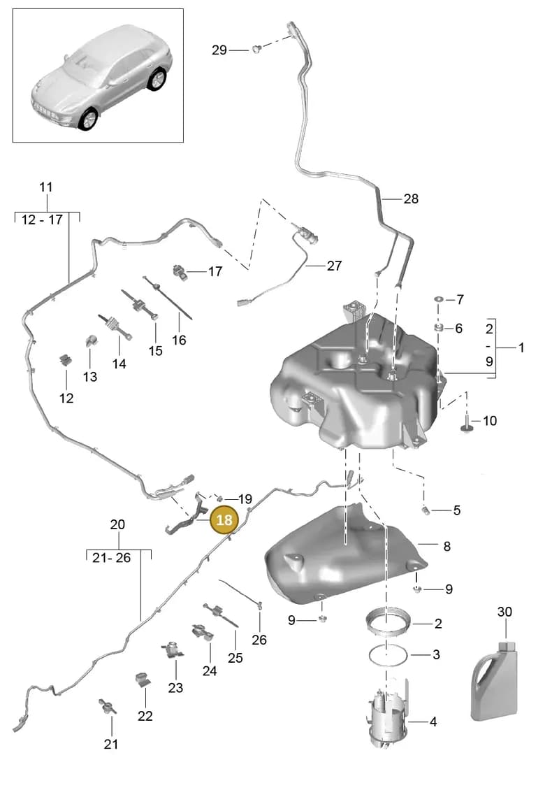 95B817432D — Porsche Macan (2013-2018) diagram p44201080, position 18