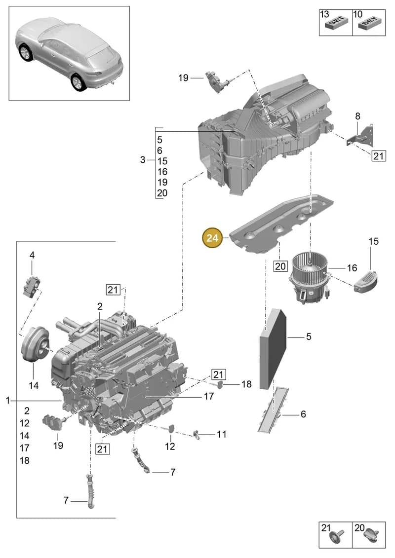 95B819217 — Porsche Macan (2013-2018) diagram p44813050, position 24