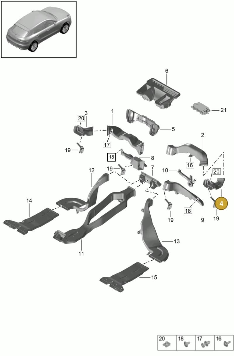 95B819726A — Porsche Macan (2018-2022) diagram p52814100, position 4